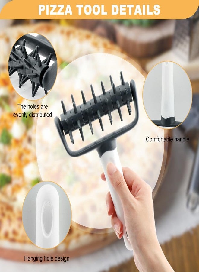 Ranjaner Pizza Dough Docker, Plastic Pizza Roller Spikes Prevents Air Bubbles and Creates a Uniform Crust for Cooking, Pastry Dough Roller for Crackers, Homemade Bread, Cookies - Image 4