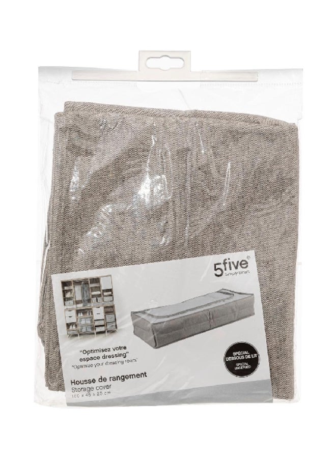 Five Simply Smart Orga Zipper Closure Rectangular Underbed Garment Bag Beige and Clear 20 x 45 x 100 cm 181257 - Image 3