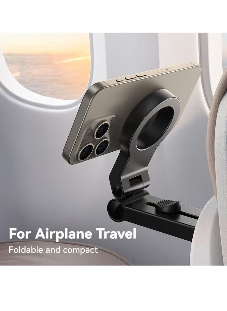 Raxoom Magnetic Airplane Phone Holder 360Â° Rotatable Travel Essential, Hands-Free Desk & Car Mount for iPhone 16 Pro Max - Image 1