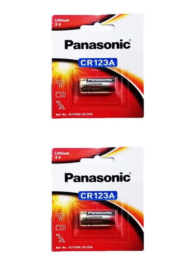 Panasonic 2 Pieces CR123A Lithium Batteries