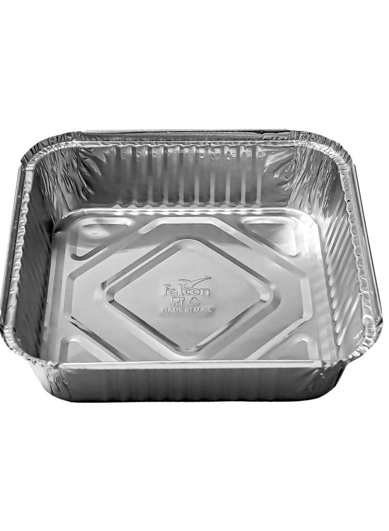 حاوية تخزين طعام ألمنيوم قابلة للتصرف مستطيلة مع غطاء 210X210X60MM
