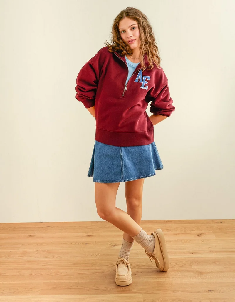AE Everyday Luxe Quarter-Zip Sweatshirt