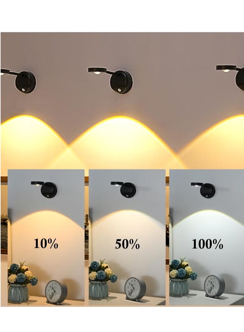 ريد ليف مصباح حائطي LED على شكل عين قطة مزود بمستشعر حركة، قابل لإعادة الشحن، يدور 360 درجة، مناسب للممرات والجدران والسلالم وغرف الأطفال - Image 4