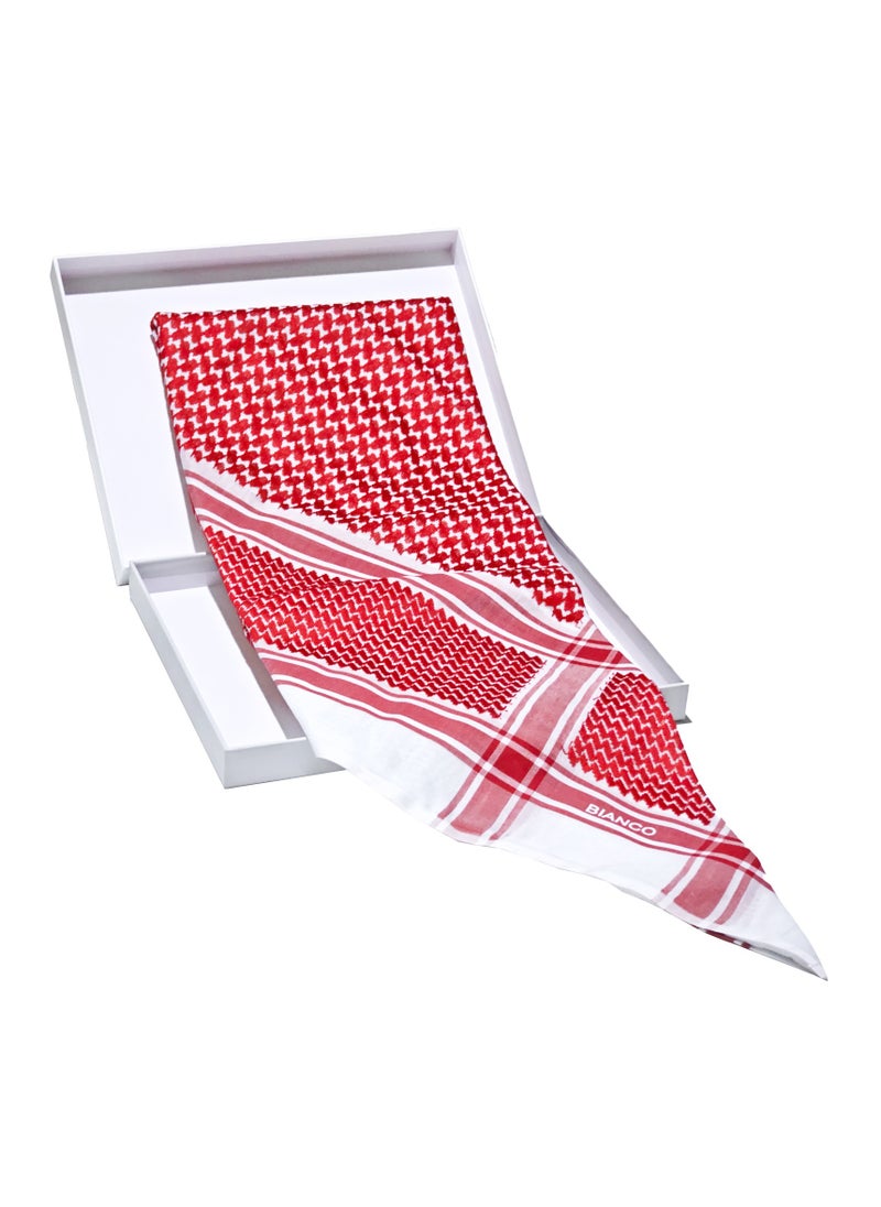 GALADUNE Classic Casual  Men's Red shemagh, Premium Cotton Blend Material A46  - Image 1