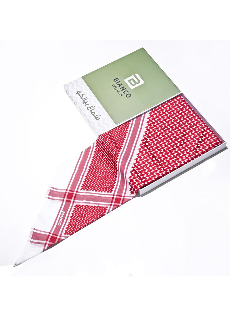 GALADUNE Classic Casual  Men's Red shemagh, Premium Cotton Blend Material A46  - Image 2