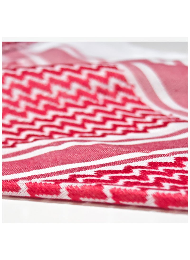 GALADUNE Classic Casual  Men's Red shemagh, Premium Cotton Blend Material A46  - Image 4