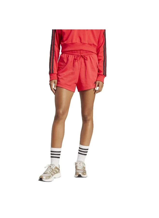 اديداس adidas essentials small logo french terry cargo women shorts