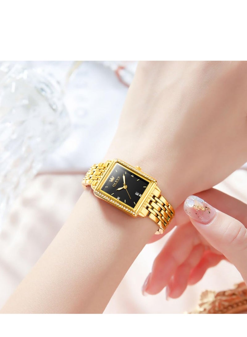 OLEVS Women's Stainless Steel Waterproof Luminous Diamond Fashion Watch 9995 - Image 2