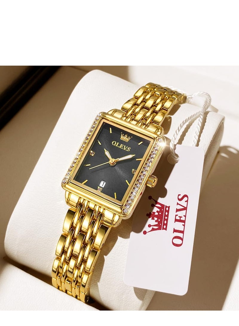 OLEVS Women's Stainless Steel Waterproof Luminous Diamond Fashion Watch 9995 - Image 1