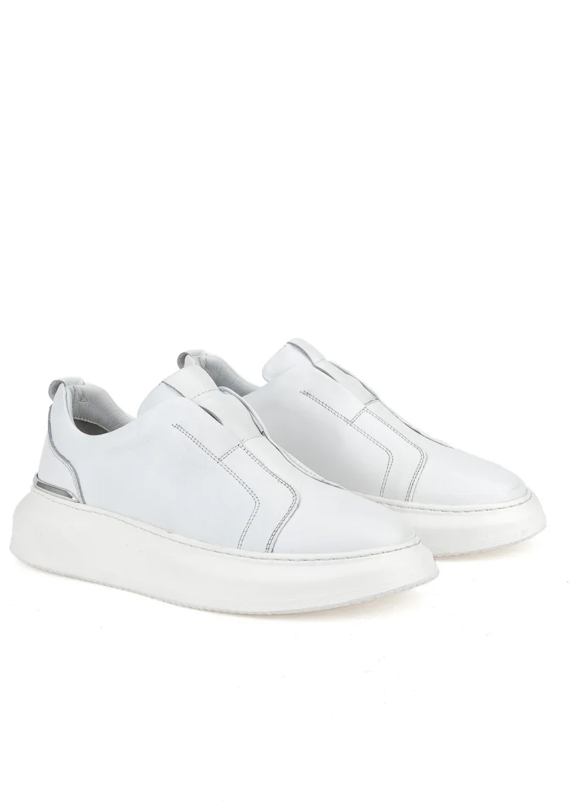 Ziya , Men's Genuine Leather Sneaker 151987Z026 White