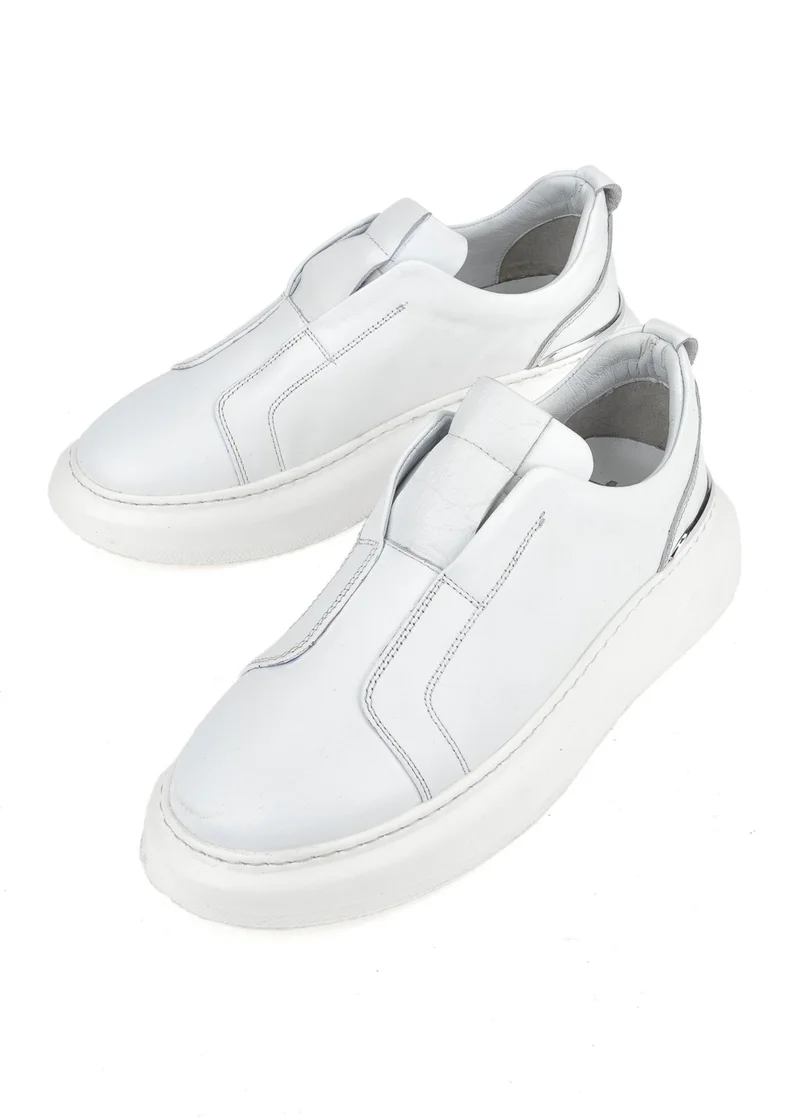 Ziya , Men's Genuine Leather Sneaker 151987Z026 White