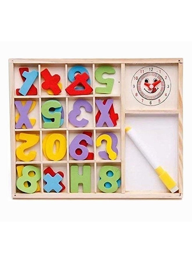 PLUSPOINT PLUSPOINT Wooden Number Counting Board Learn to Calculate Number with Write N Wipe White Board Computation Study Box Educational Basic Learning Maths kit for Kids Age 3+ (Computation-C)  - Image 1