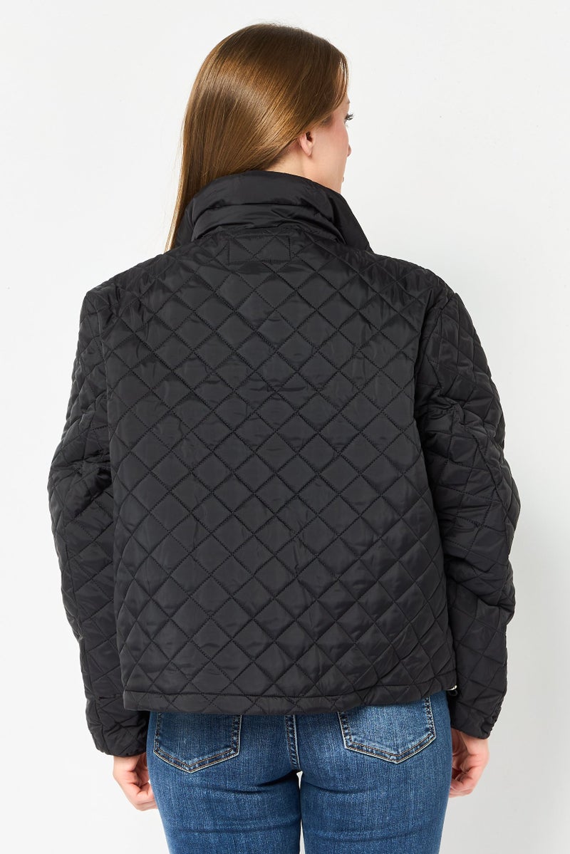 Andrew Marc Women Quilted Puffer Jacket, Black - Image 4
