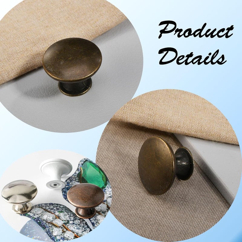Vintage red copper cabinet door round handle, 12 pieces set, with screws, suitable for drawer, wardrobe, cabinet and other furniture, 30x21mm - Image 3