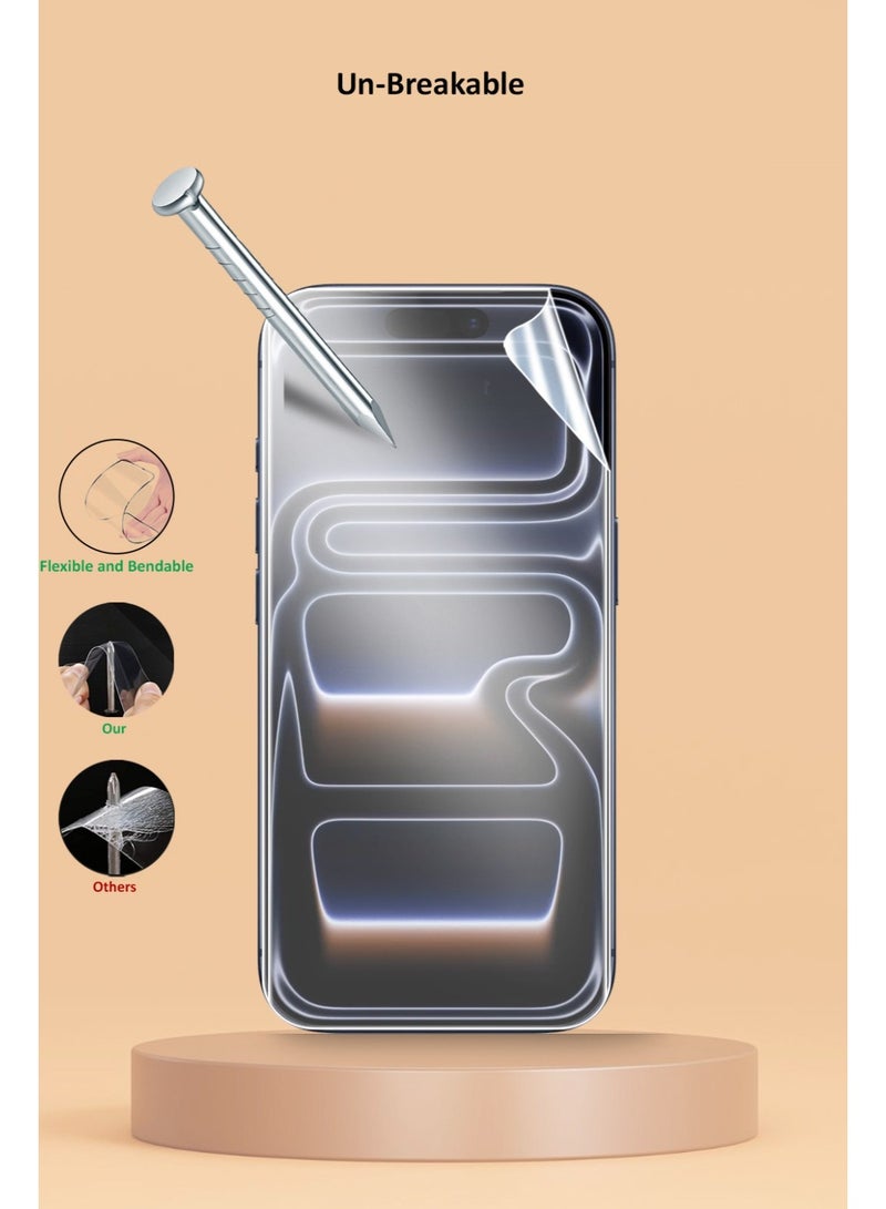 Techie iPhone 17 Pro Screen Protector – Matte HD Hydrogel Film, Explosion-Proof, Full Coverage, Anti-Scratch, Bubble-Free, Easy Installation (Hoco Series) - Image 3