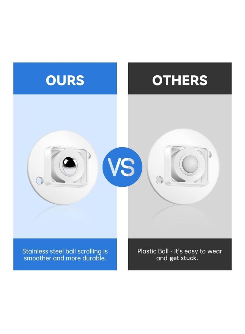 Y&D 16 Pcs Self Adhesive Caster Wheels, Mini Swivel Wheels Stainless Steel Paste Universal Wheel 360 Degree Rotation Sticky Pulley for Bins Bottom Storage Box Furniture Trash - Image 4