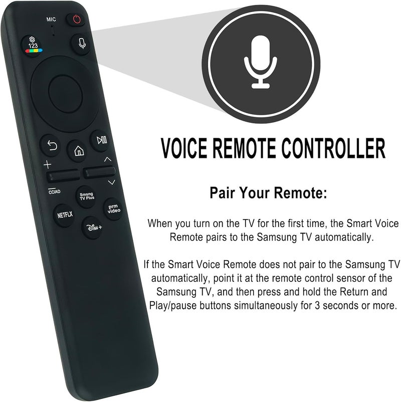 Allimity BN59-01432A Voice Remote Replacement for 2023 Models Samsung Smart TVs LS03CB Q70C QN85CD CU7000 QN90C QN85C Q70C Q60C Series TVs - Image 2