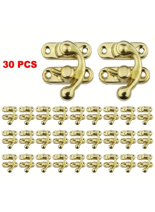 30pcs Golden Color Antique Bronze Padlock Hasp Hooks Vintage Medieval Style Hardware - Image 1