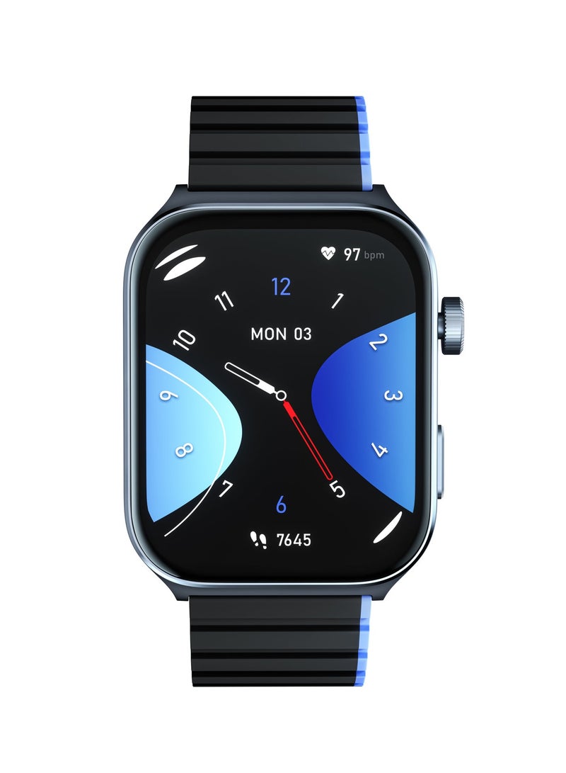 KIESLECT Smart calling watch Ks2 ,2.01” AMOLED Touch Screen,24/7 Heart Rate Monitor,100 Sports Modes, Water Resistant android iOS, Space Gray - Image 2