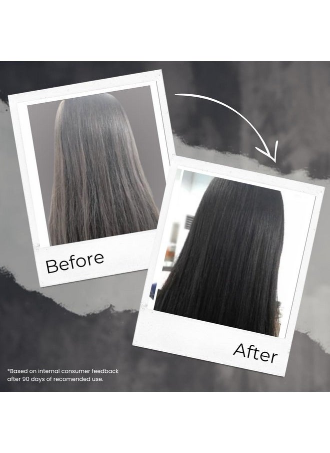 TRU HAIR - & Skin Black Hair Colour Shampoo For Men & Women | Grey Coverage In 10 Mins | Natural, Safe & Organic With Almond Oil & Henna | Gentle Colour For Head, Mustache, Beard | Sulfate-Free - 100Ml - Image 1