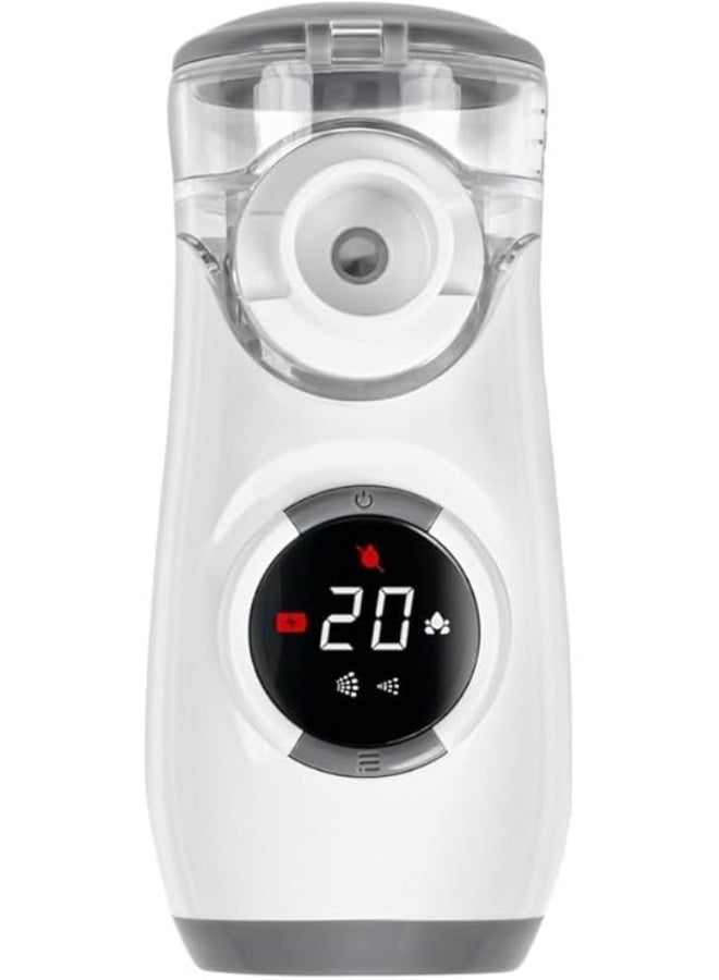 جهاز استنشاق بخار شبكي إلكتروني احترافي قابل لإعادة الشحن - نظام محمول للعناية بالجهاز التنفسي مزود بشاشة رقمية - علاج متطور بالاستنشاق للبالغين والأطفال - وضع توقيت ذكي لعلاج دقيق - Image 1