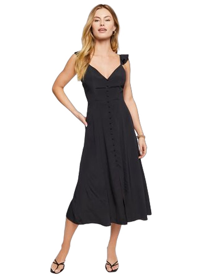 FOREVER 21 Satin Button-Front Midi Dress - Image 1