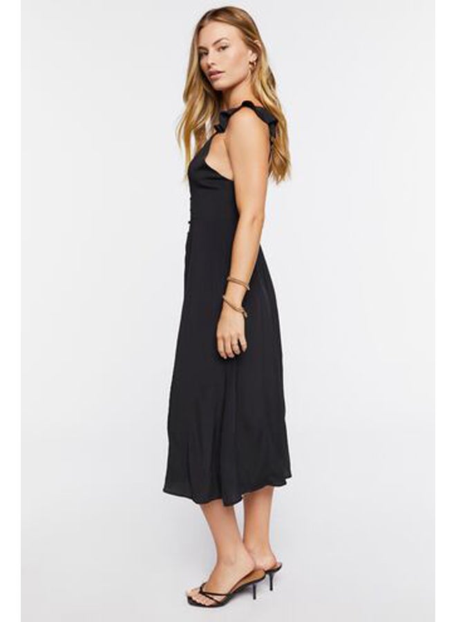 FOREVER 21 Satin Button-Front Midi Dress - Image 2