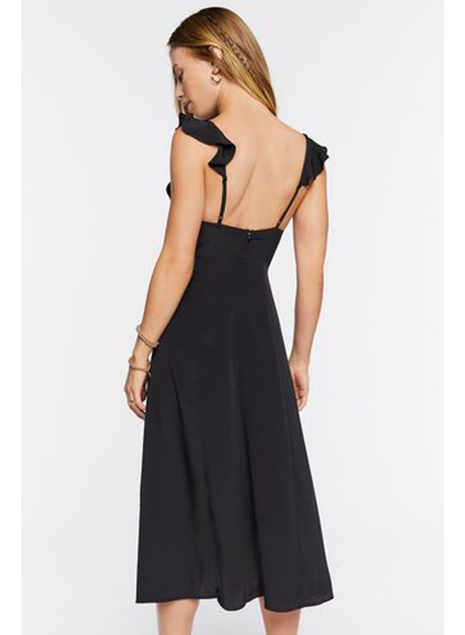 FOREVER 21 Satin Button-Front Midi Dress - Image 3