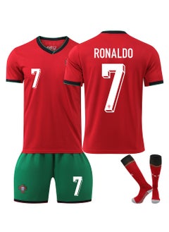 2024-2025 Season Soccer Jerseys RONALDO #7 Soccer Jerseys/Shorts Socks Gift Set Kids Sizes & Adult Sizes for Fans & Friends