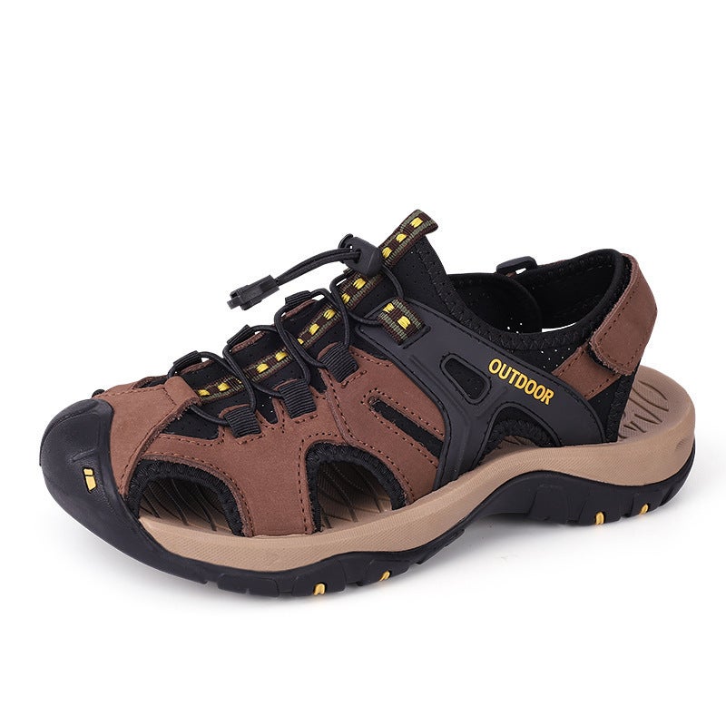 2024 Summer Men'S Breathable Casual Shoes Large Size Trendy Sandals Men'S Hollow Sports Style Men'S Shoes - Image 1