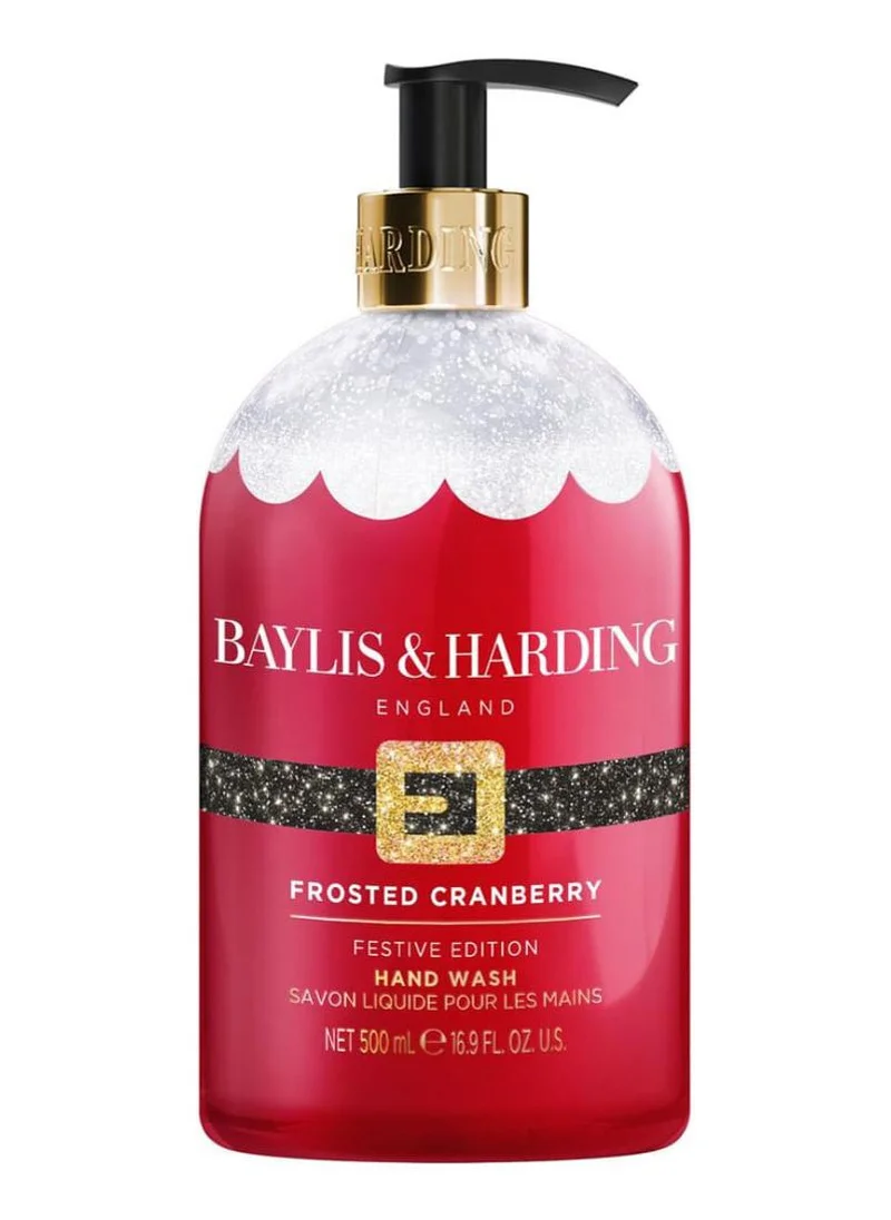 Frosted Cranberry Festive Hand Wash, 500ml | Attractive Santa Claus Bottle Design | Limited Edition Christmas Hand Soap | Moisturizing and Gentle Formula | Vegan Friendly