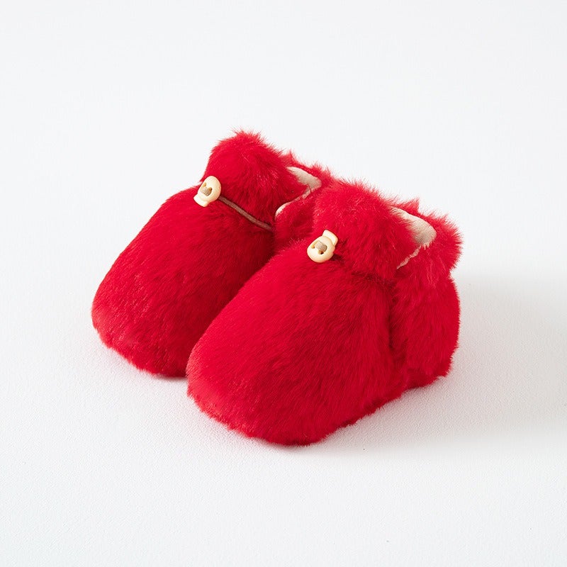 Zuo Zuo Mian Baby Winter Cotton Shoes for Toddlers, Newborn Warm Soft Sole Anti-Shedding Booties for Autumn and Winter - Image 1
