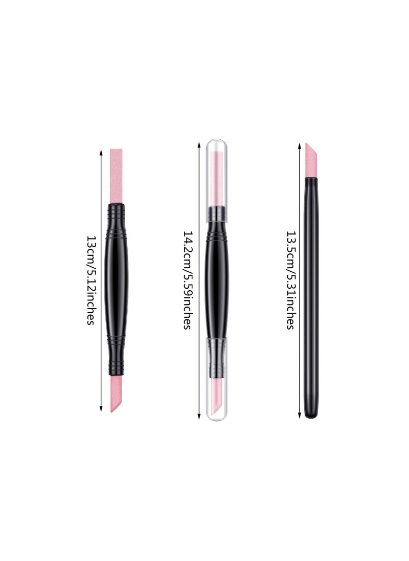 SYOSI Pumice Stone Nail File, Stone Sanding Nail File Stone Cuticle Remover Stick Double-Headed Polishing Pen for Household Beauty Salon Fingernail Toenail Peeling Dead Skin Repairing (6 Pieces)  - Image 3