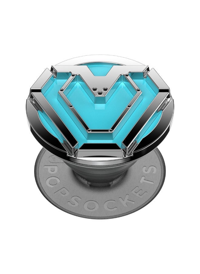 POPSOCKETS حامل هاتف جل مرخص من PopGrip | قابل للإزالة وإعادة الاستخدام والغسل، يعمل مع جراب بلاستيكي صلب أملس، سهل الإزالة من الأعلى للشحن اللاسلكي - Marvel Iron Heart - Image 1
