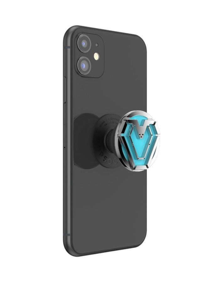 POPSOCKETS حامل هاتف جل مرخص من PopGrip | قابل للإزالة وإعادة الاستخدام والغسل، يعمل مع جراب بلاستيكي صلب أملس، سهل الإزالة من الأعلى للشحن اللاسلكي - Marvel Iron Heart - Image 4