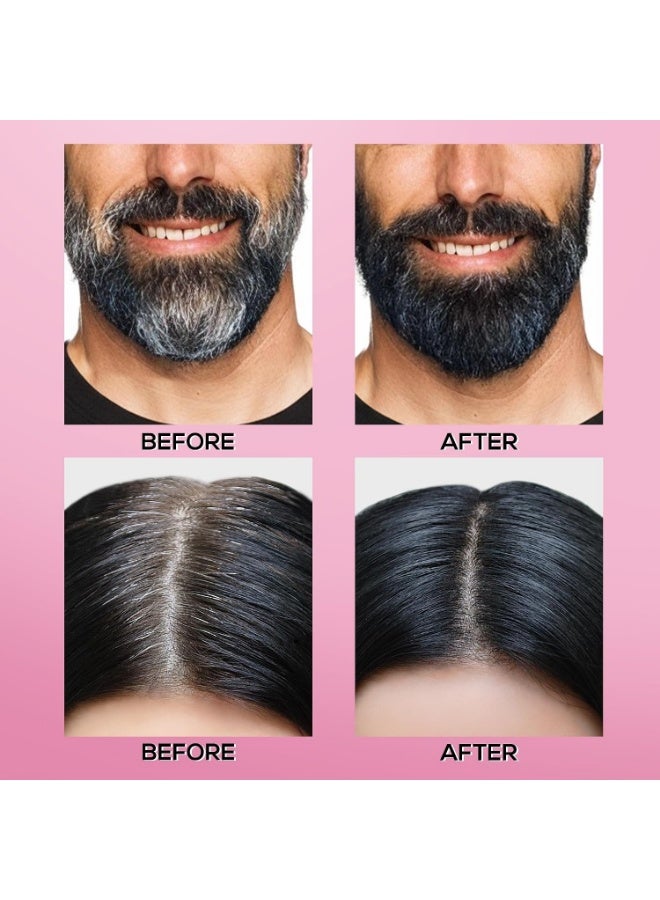 Renee Cover-Up Hair Powder- Black, Helps Cover Grey Roots & Bald Spots Instantly, Highly Pigmented, Fuller And Denser, Long-Lasting & Matte Finish, Super-Fine Powder For Flawless Application, 4Gm - Image 3