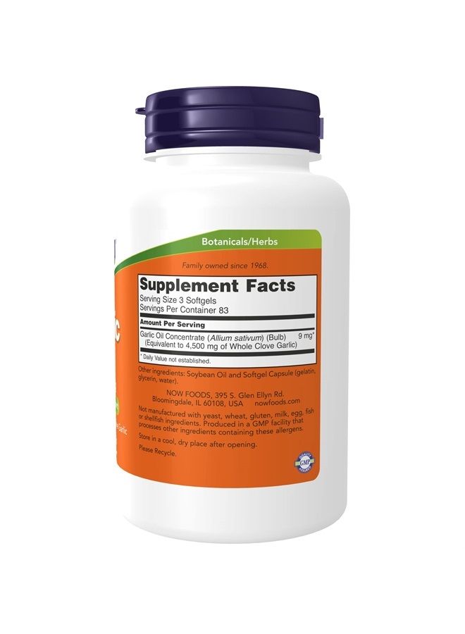 now Supplements, Garlic Oil 1500 mg, Serving Size Equivalent to Whole Clove Garlic, 250 Softgels - Image 2