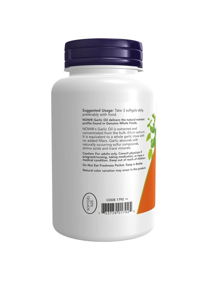 now Supplements, Garlic Oil 1500 mg, Serving Size Equivalent to Whole Clove Garlic, 250 Softgels - Image 3