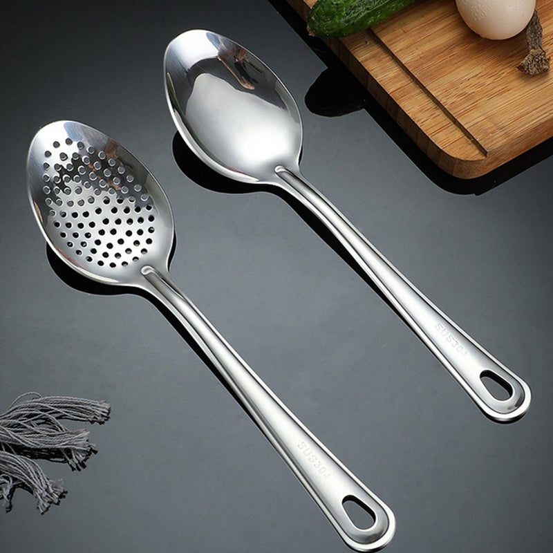 🍳 ملعقة مطبخ مثقبة مقاومة للصدأ ومتينة للاستخدام والطهي - Image 1