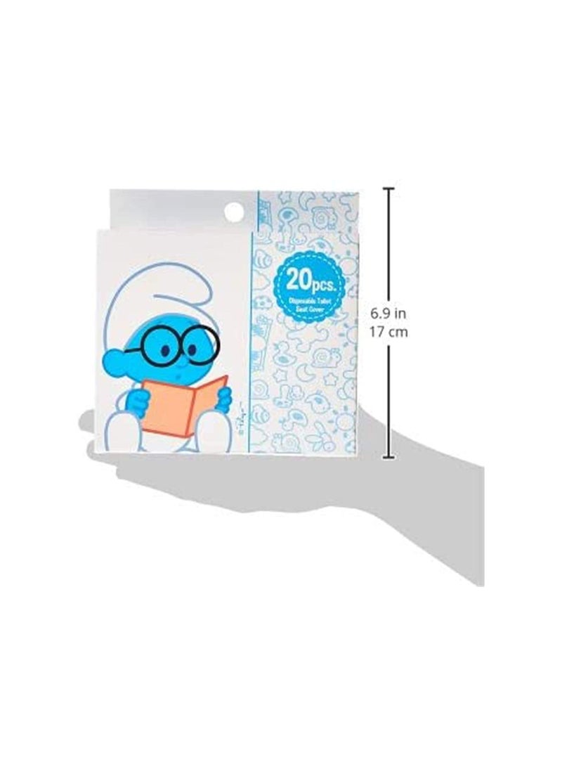 THE SMURFS أغطية مقاعد المرحاض للاستخدام مرة واحدة من Smurfs، عبوة من 20 قطعة - Image 4