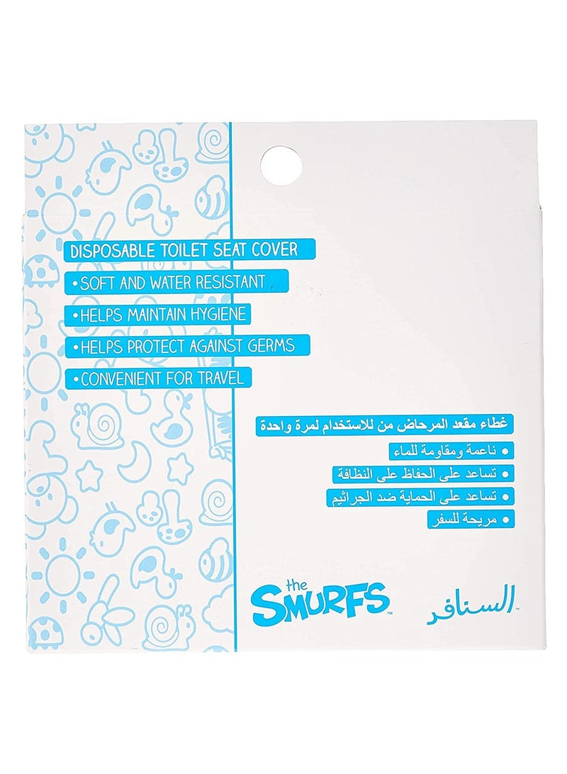 THE SMURFS أغطية مقاعد المرحاض للاستخدام مرة واحدة من Smurfs، عبوة من 20 قطعة - Image 2
