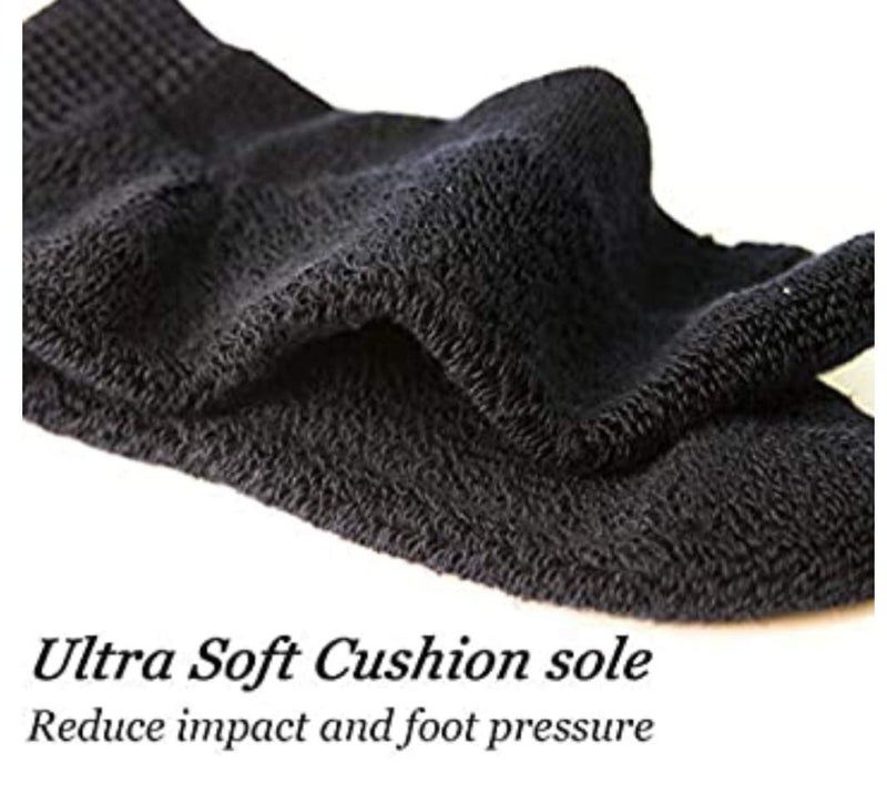 MUKHAKSH Towel cotton Black ankle Length Socks for sports/office/school/college/gym/casual wear (Set of 4 Pairs) - Image 3
