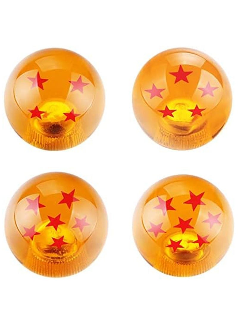 7 Stars 7pcs Anime 3.5cm Transparent Balls Yellow - Image 3