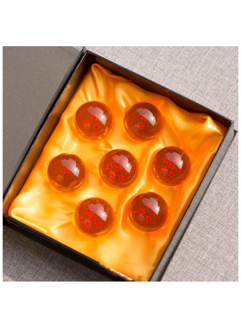7 Stars 7pcs Anime 3.5cm Transparent Balls Yellow - Image 4