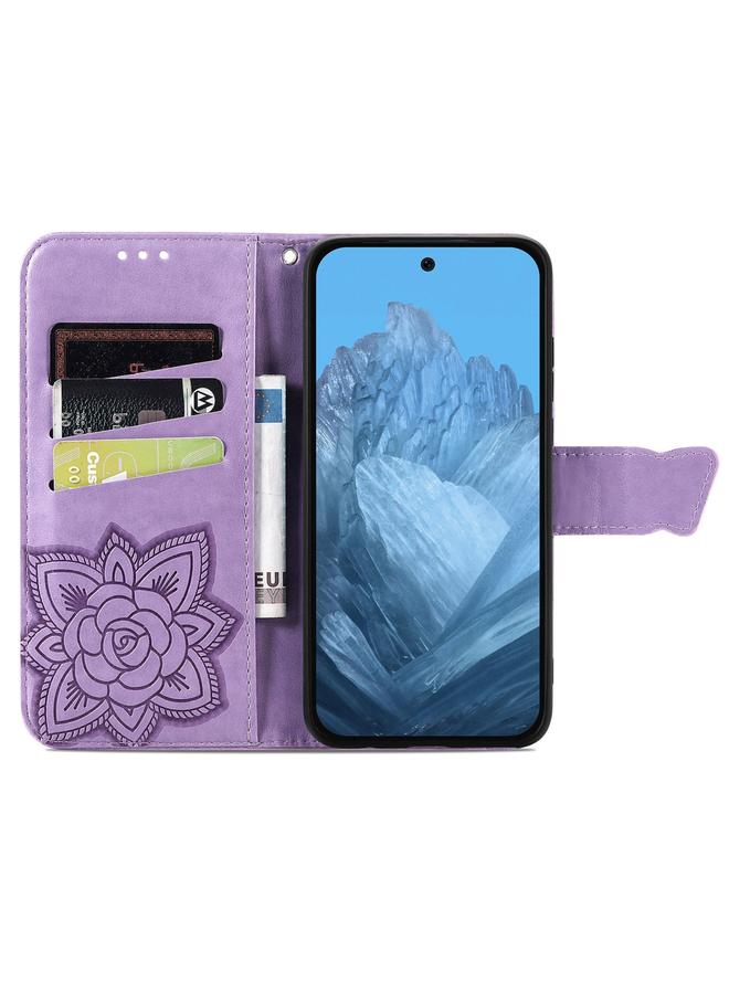 S-TOP Case For Google Pixel 9 Butterfly Love Flower Embossed Leather Phone Case - Image 3