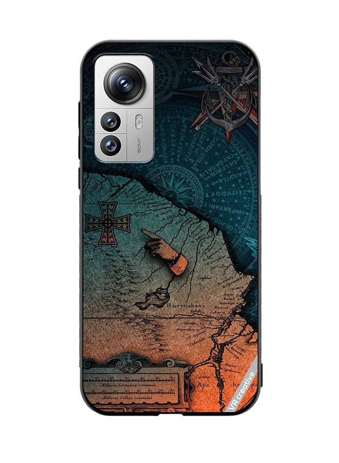 VR CREATIVE Protective Case Cover For Xiaomi 12 Pro Compas Design Multicolour - Image 1