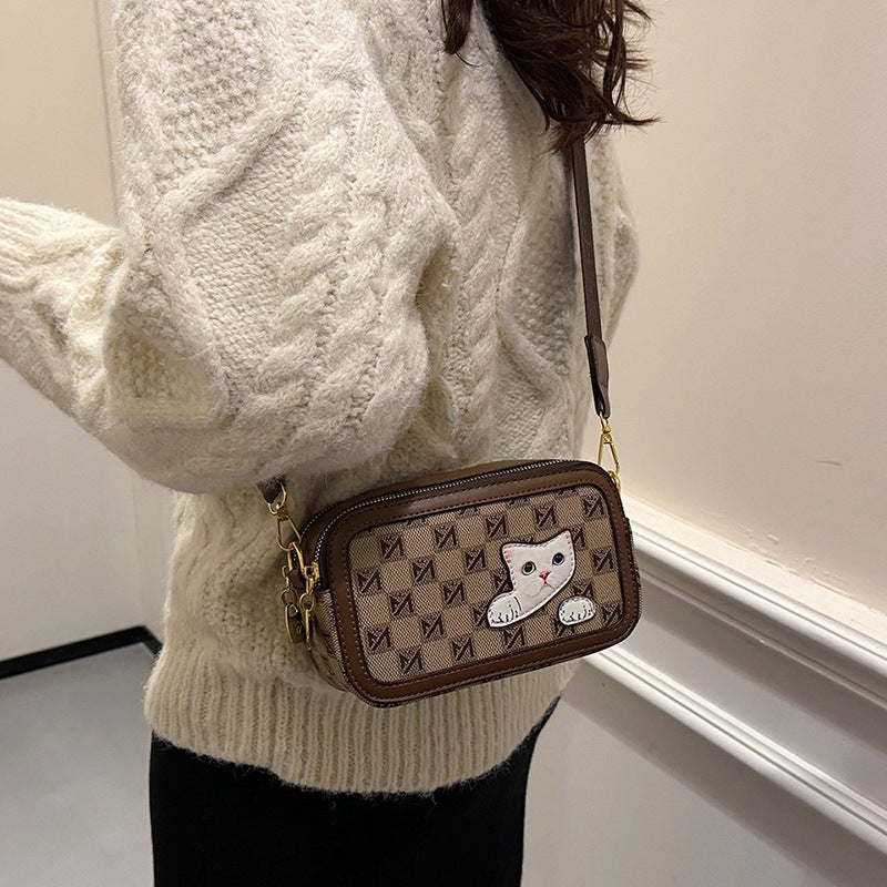 Underarm Bag For Women 2024 Autum New Classic Versatile Shoulder Bag Niche Design Small Square Bag Presbyopic Crossbody Bag - Image 2