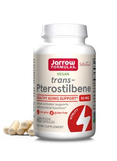jarrow formulas Trans-Pterostilbene (50 mg)- 60 Veggie Caps  - Image 1