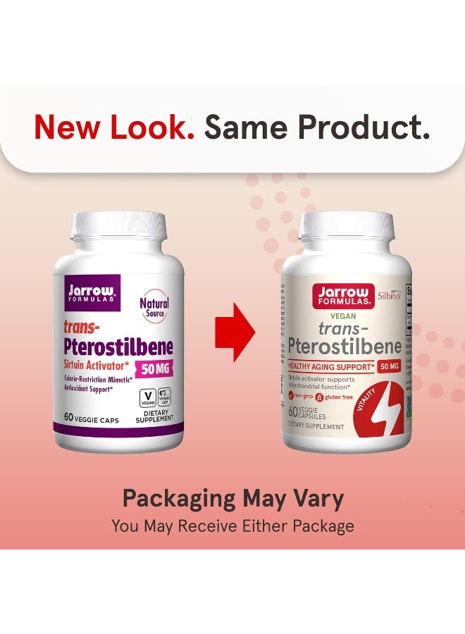Jarrow Formulas Trans-Pterostilbene (50 mg)- 60 Veggie Caps - Image 2