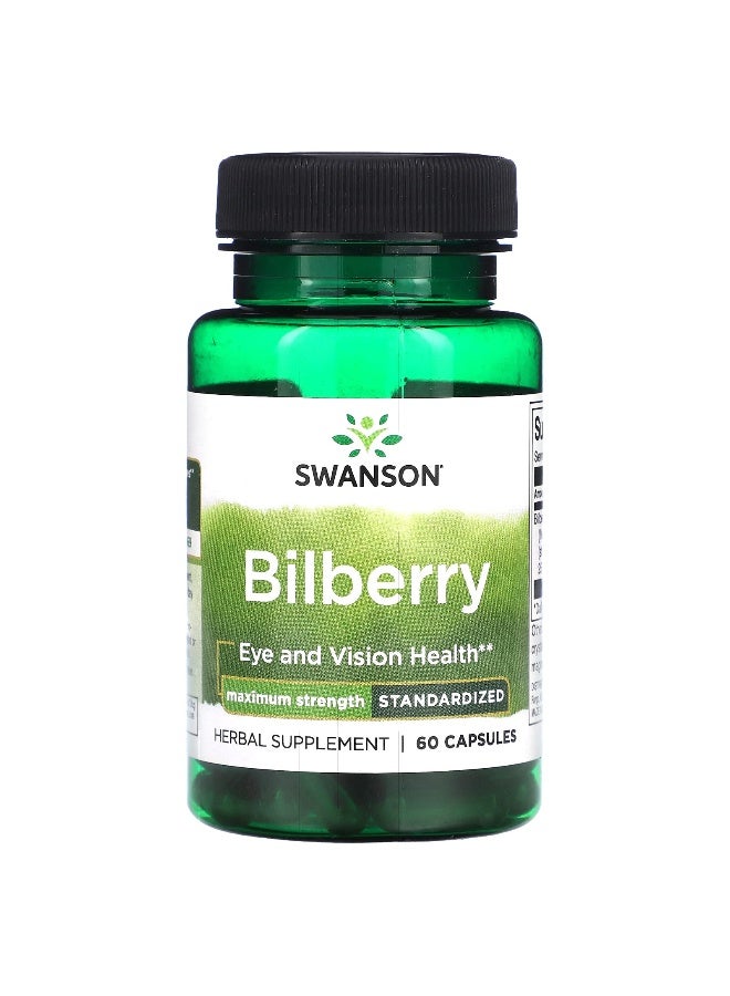 Swanson, Bilberry, 250 mg, 60 Capsules (Packaging may vary) - Image 1